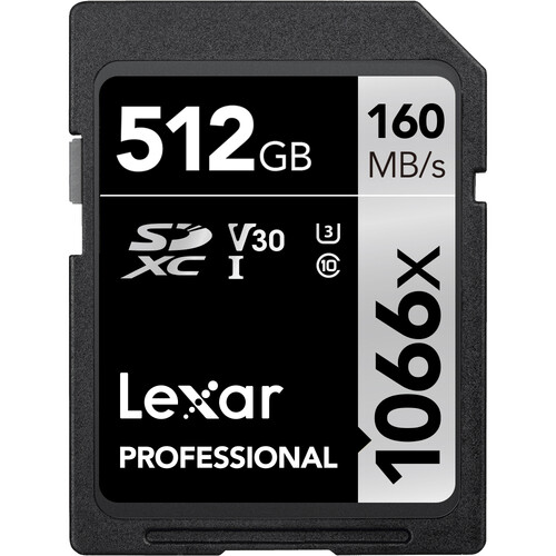 Lexar Professional 512GB SDXC UHS-I (1066x, 160Mb/s) -muistikortti