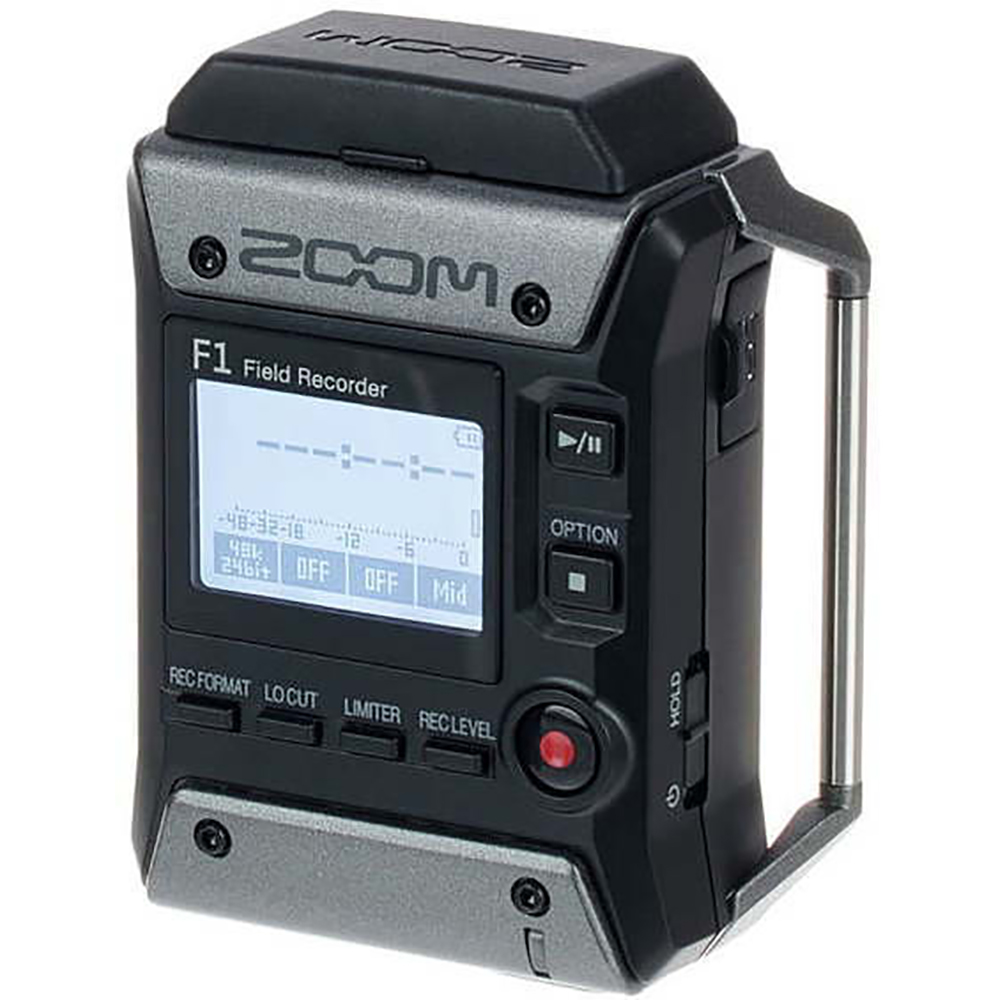 Zoom F1-LP -audiotallennin nappimikrofonilla