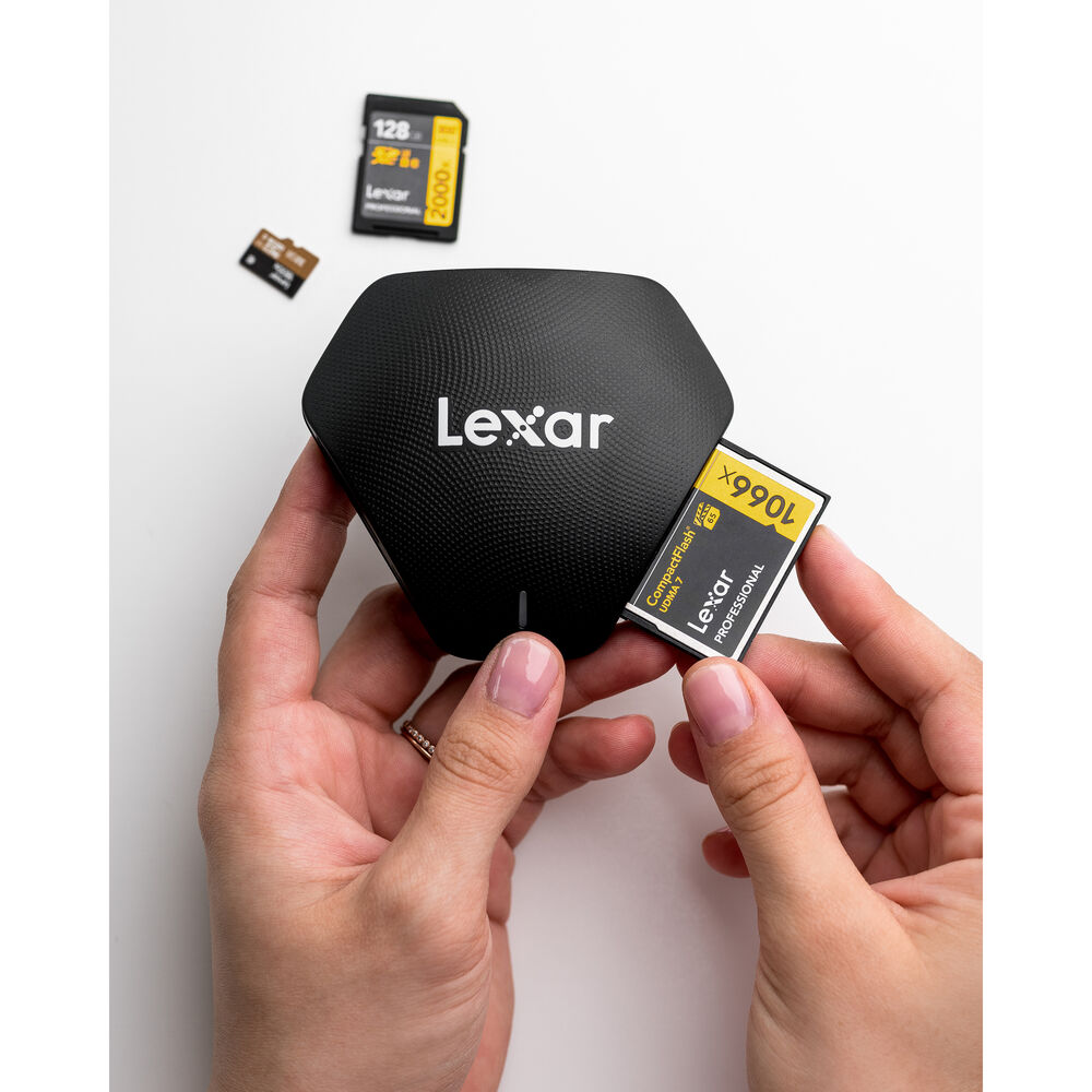 Lexar Professional Multi-Card 3-in-1 Reader - SD, microSD ja CF kortinlukija (USB-C)