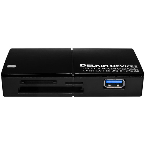 Delkin USB 3.0 CFast/SD/Micro UHS-II Card Reader muistikortinlukija 