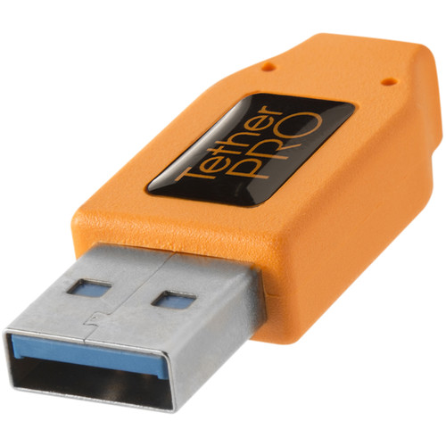 Tether Tools TetherPro (4,6m) USB 3.0 Male Type-A to USB 3.0 Micro-B kaapeli - Oranssi