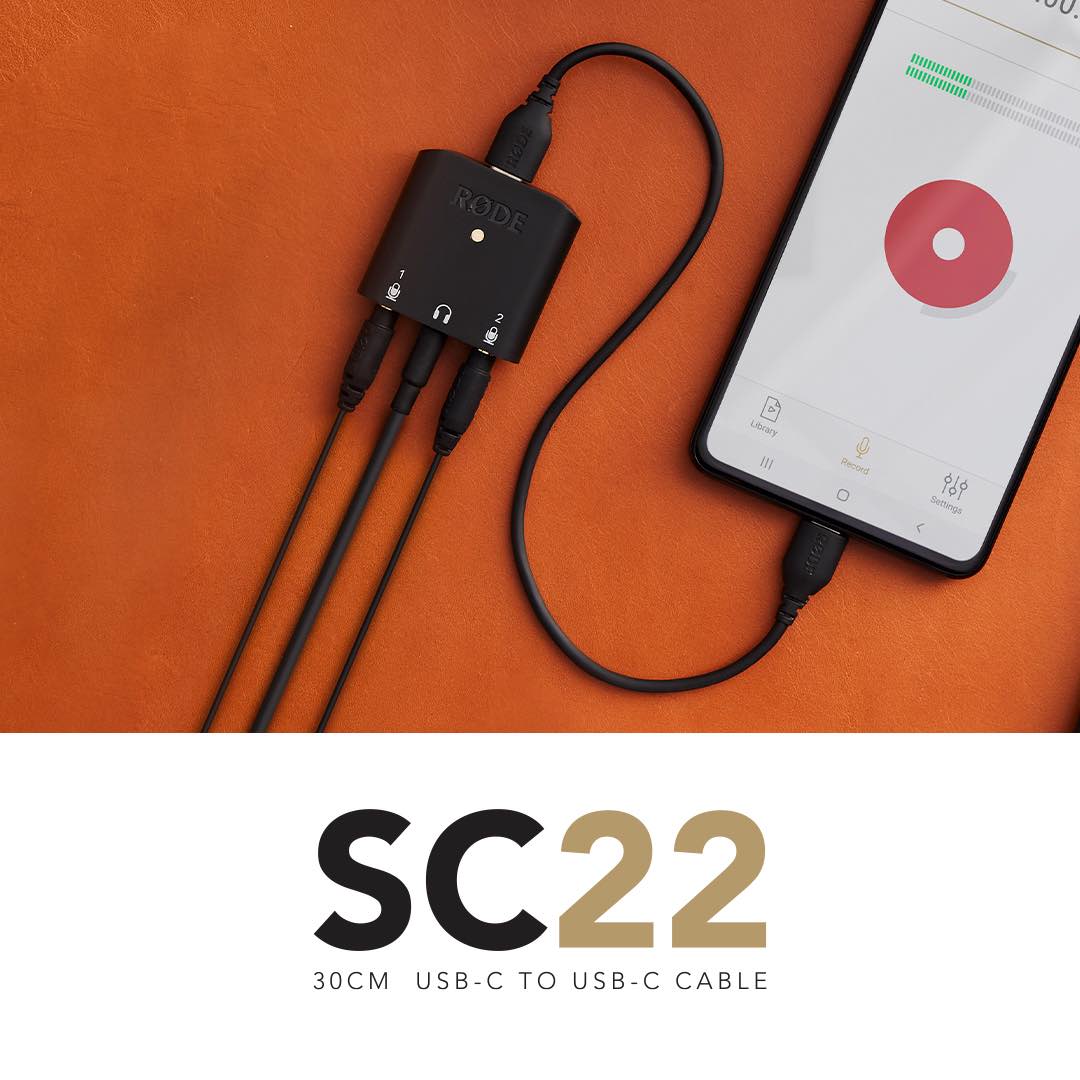 Rode SC22 - USB-C to USB-C kaapeli (30cm)