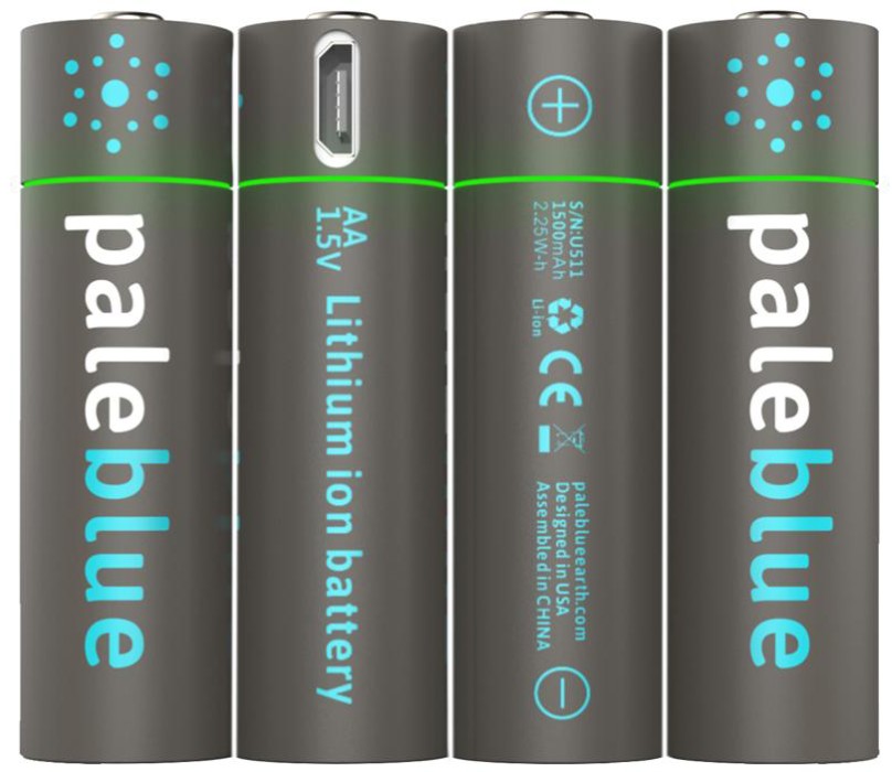 Pale Blue Li-Ion Rechargeable AA Battery (4kpl) -akkuparisto