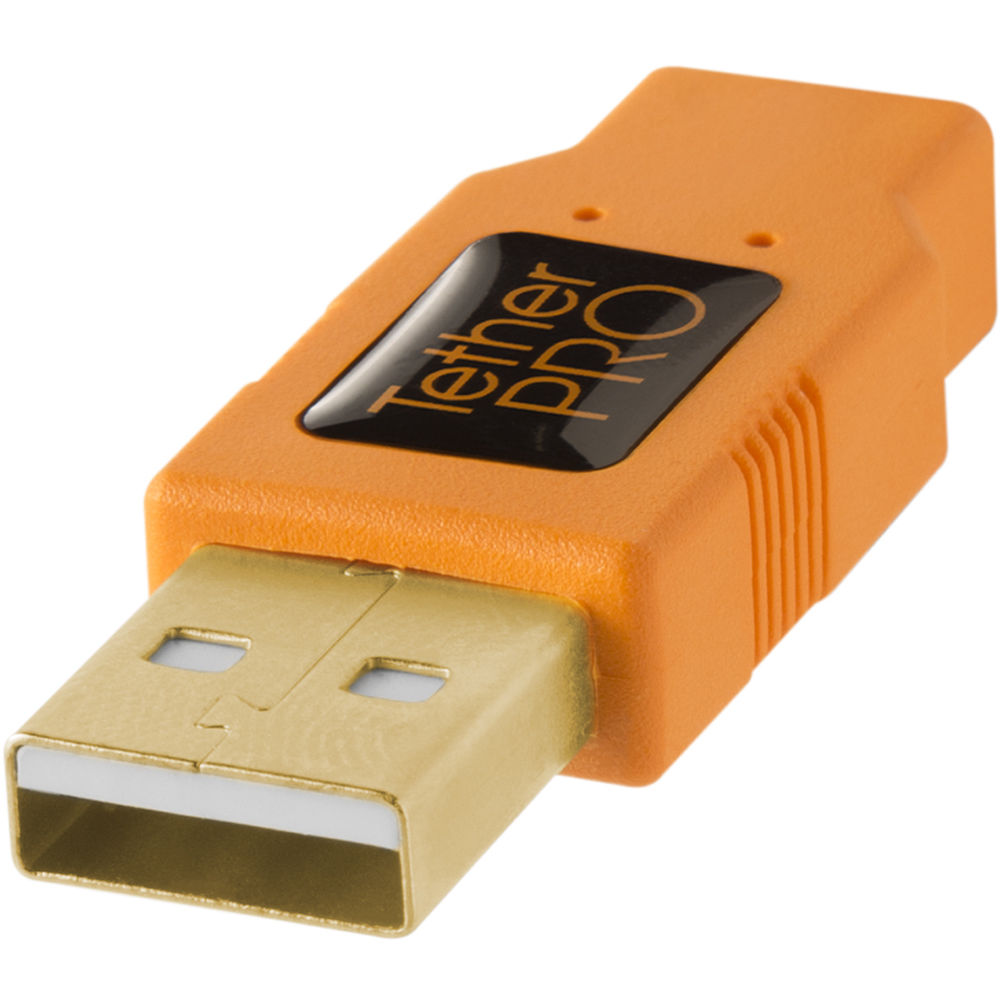 Tether Tools TetherPro (4,6m) USB 2.0 Type-A to 5-pin USB Mini-B kaapeli - Oranssi