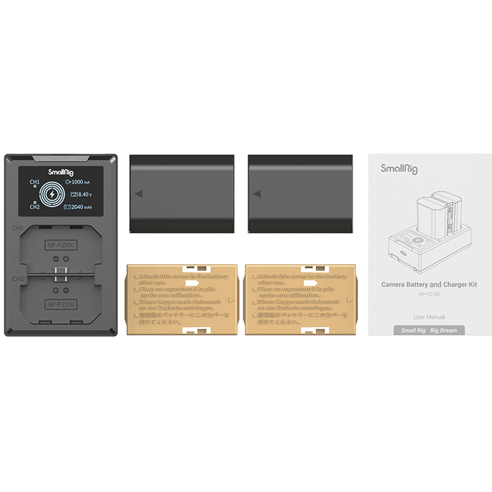 Smallrig 3824 Charger Kit -tuplalaturi ja akut (Sony NP-FZ100)