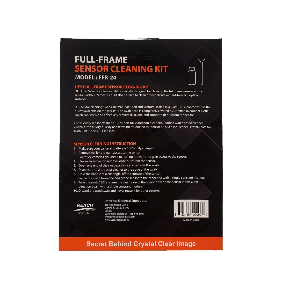 UES Full Frame Sensor Cleaning Kit -kennon puhdistussetti