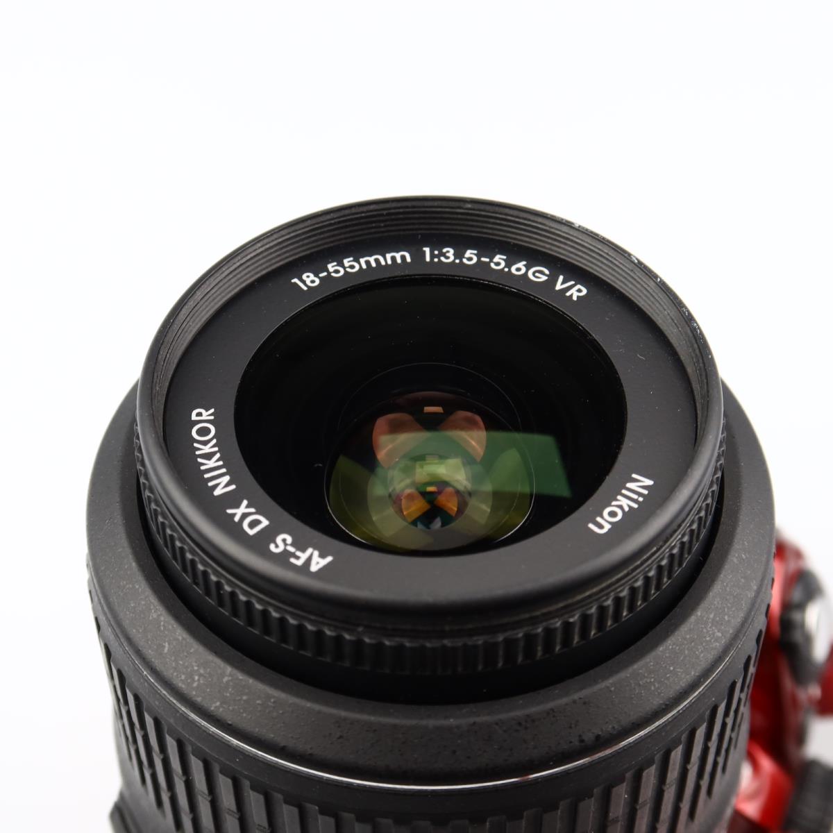 (Myyty) Nikon D3100 + 18-55mm II (SC 1585) - Punainen (käytetty)