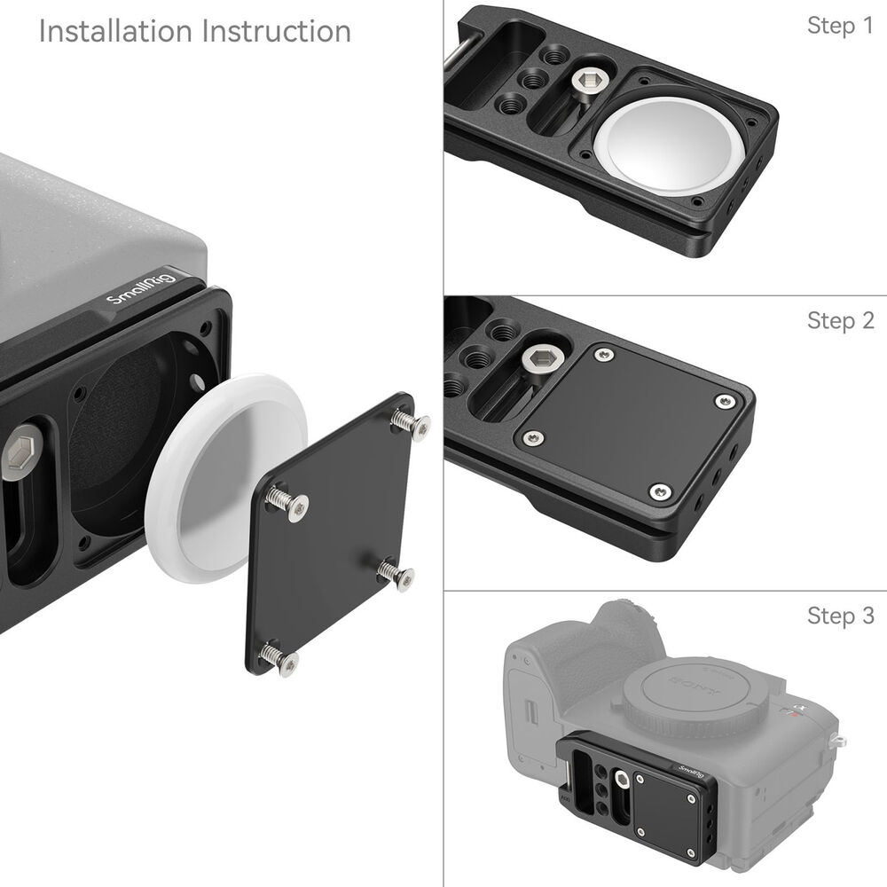 Smallrig 4150 Quick Release Mount Plate (ARCA) for AirTag -pikalevy