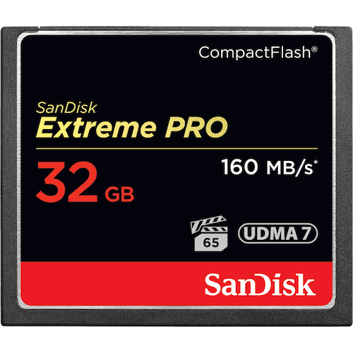 SanDisk 32GB Extreme PRO CompactFlash (Write: 150MB/s) muistikortti