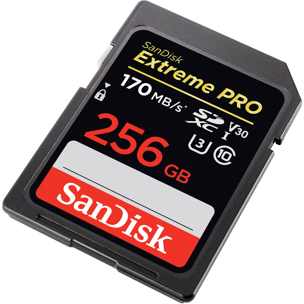 SanDisk Extreme Pro 256GB SDXC (170MB/s) UHS-I (U3 / V30) muistikortti