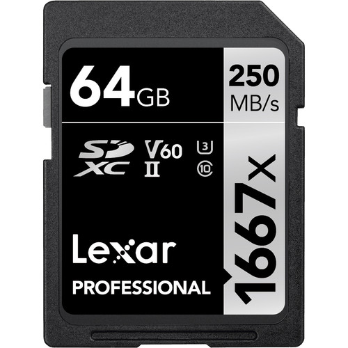 Lexar Professional 64GB SDXC UHS-II (1667x, 250Mb/s)