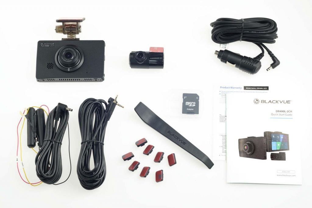 Blackvue DR490L-2CH 16GB autokamera kahdella kameralla ja näytöllä