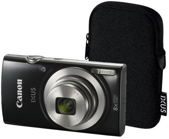 Canon IXUS 185 kamera + suojalaukku - Musta
