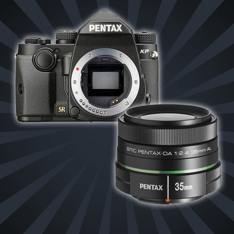 Pentax KP runko - kaupan päälle 35mm objektiivi - Musta