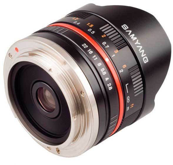 Samyang 8mm f/2.8 ED AS IF UMC II (Canon M) - Musta