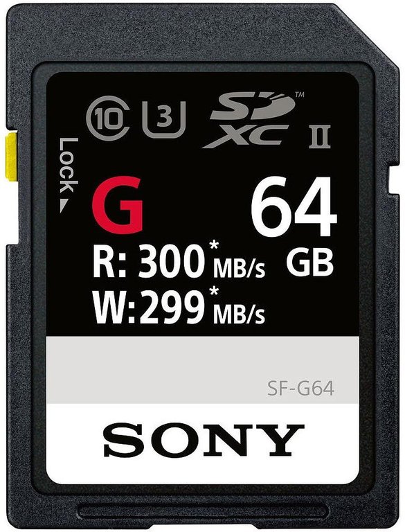 Sony SDXC 64GB SF-G Series UHS-II Muistikortti + kortinlukija