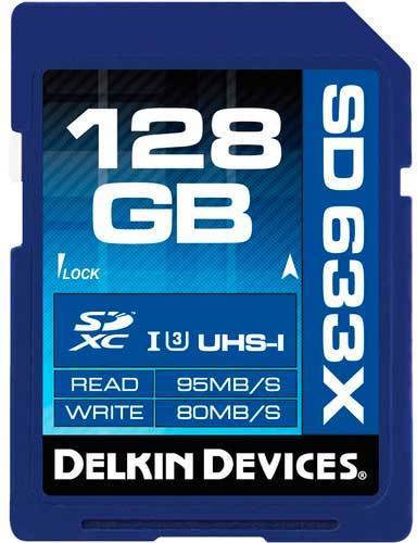 Delkin Elite 128GB SDXC (633x) UHS-I (Class 10 / U3) muistikortti