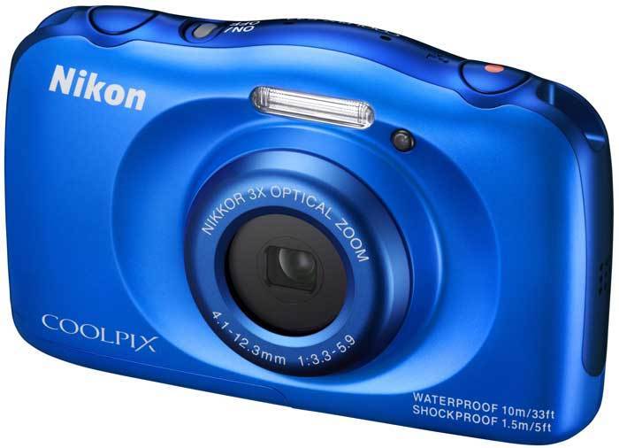 Nikon Coolpix S33 Veden ja iskun kestävä - Sininen