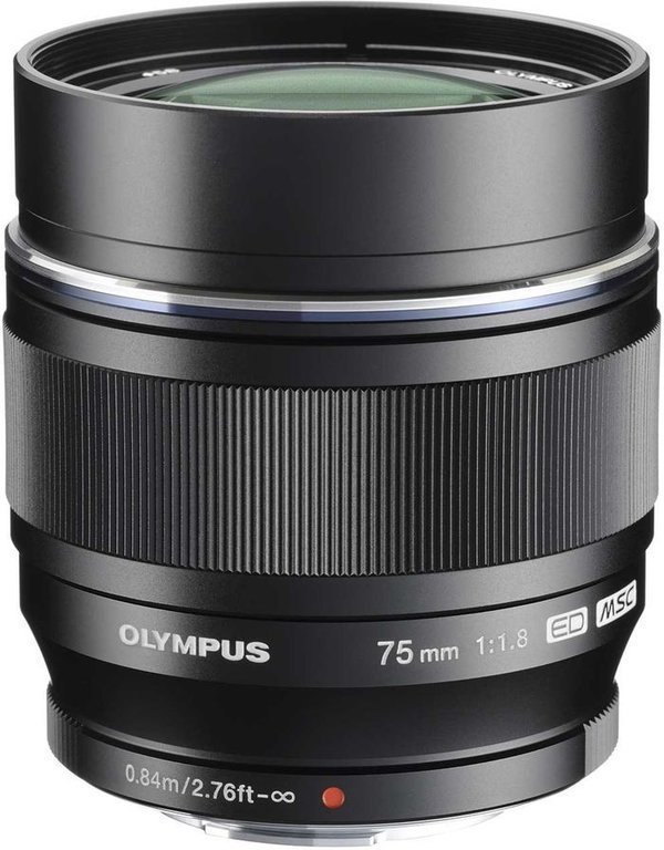Olympus M.Zuiko Digital ED 75mm f/1.8 - Musta