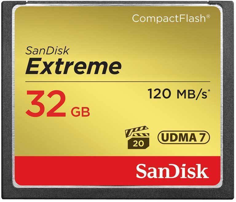 SanDisk Extreme 32GB CompactFlash (120Mb/s) muistikortti