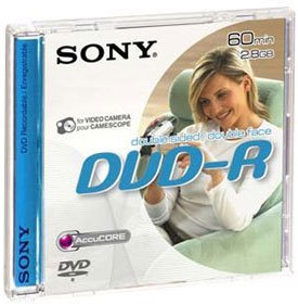 Sony DVD-R 8cm 2.8GB / 60min (kaksipuolinen)