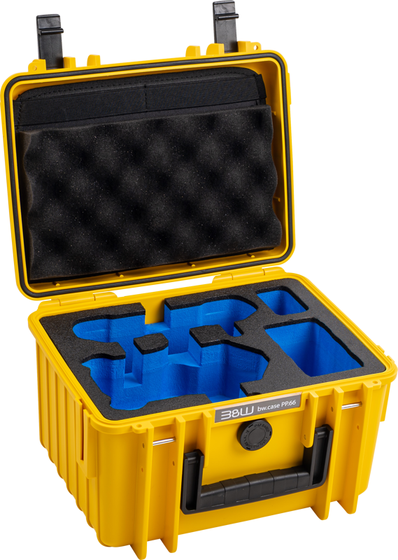  B&W Outdoor Case (DJI Mini 4 Pro) - keltainen iskunkestävä dronelaukku