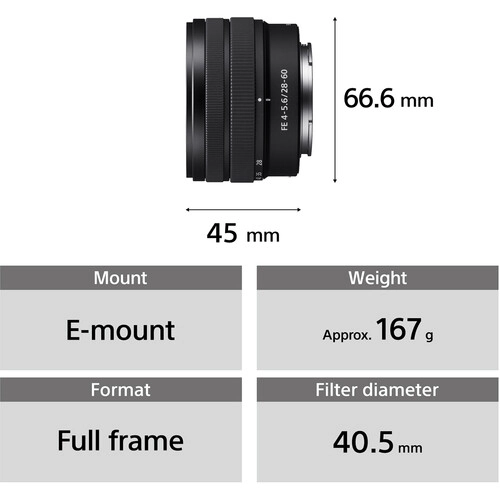 Sony FE 28-60mm f/4-5.6 -objektiivi