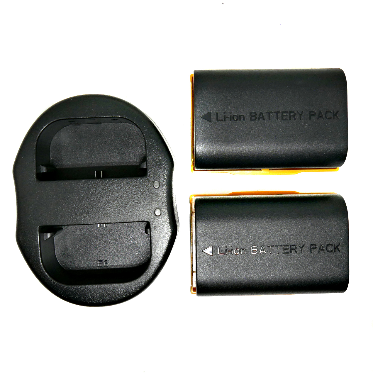 (Myyty) USB-laturi + 2kpl Insten (LP-E6) akku (käytetty)