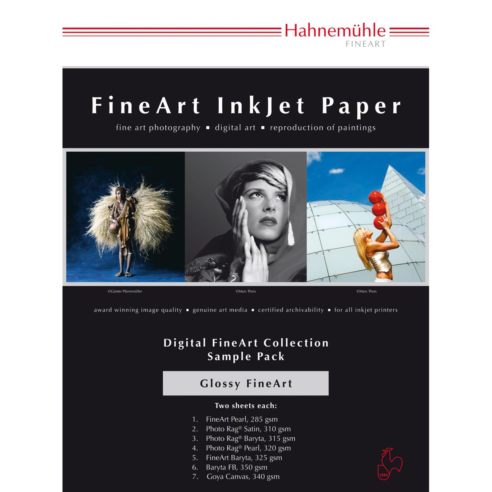 Hahnemuhle Glossy FineArt A4 Sample Pack -testipaketti