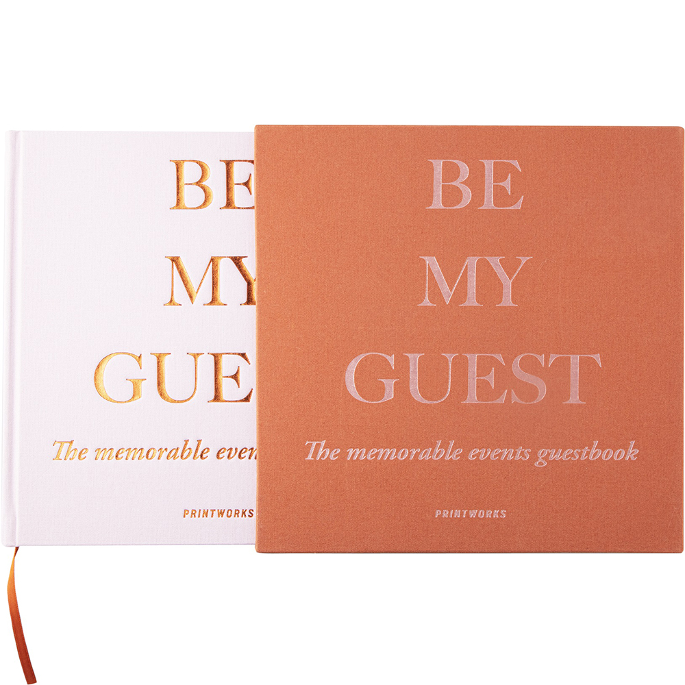 Printworks Guestbook -vieraskirja/albumi (vaaleanpunainen/oranssi)