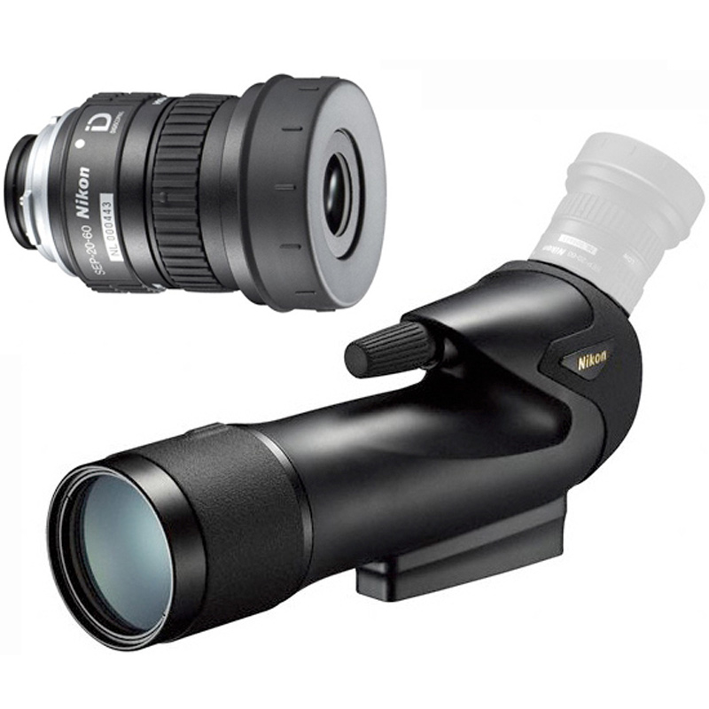 Nikon Prostaff 5 Fieldscope 60A kaukoputki ja 16-48X (20-60x) okulaari + jalusta videopäällä