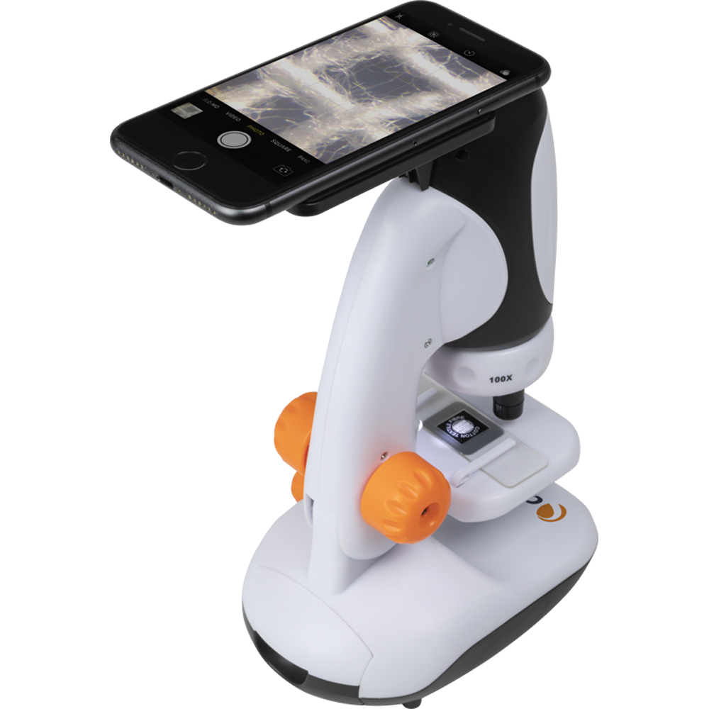 Celestron Kids -mikroskooppi puhelinadapterilla