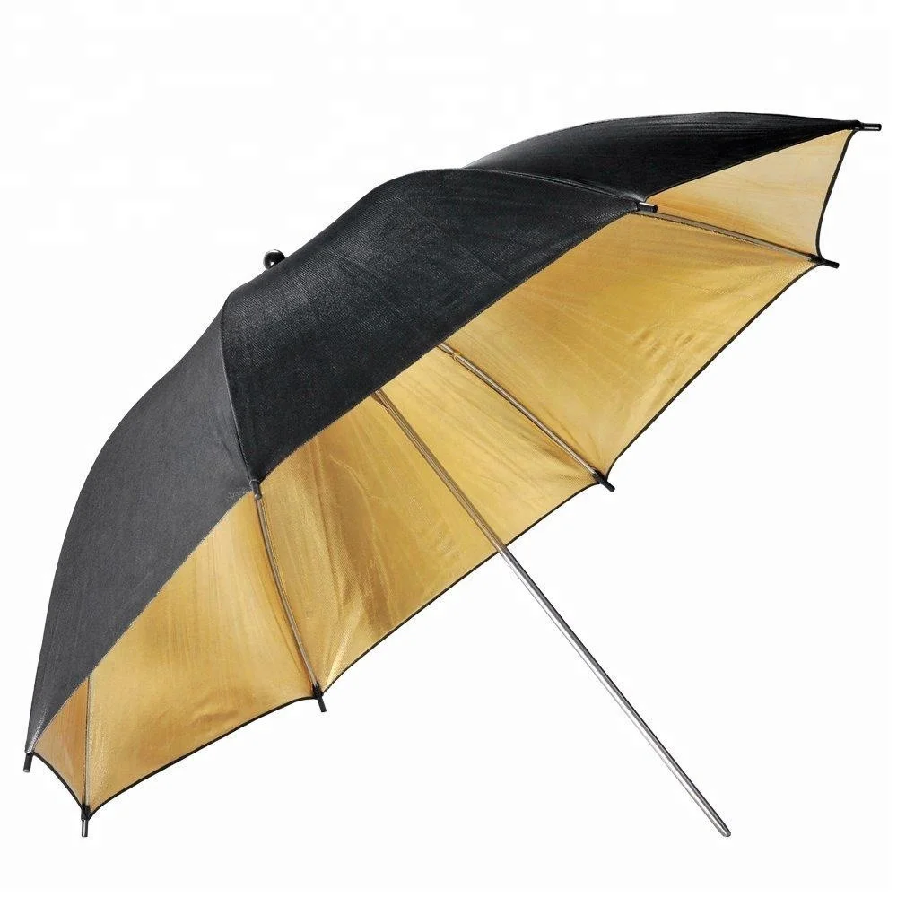 Visico UB-006G Umbrella (90cm) - Musta / Kulta