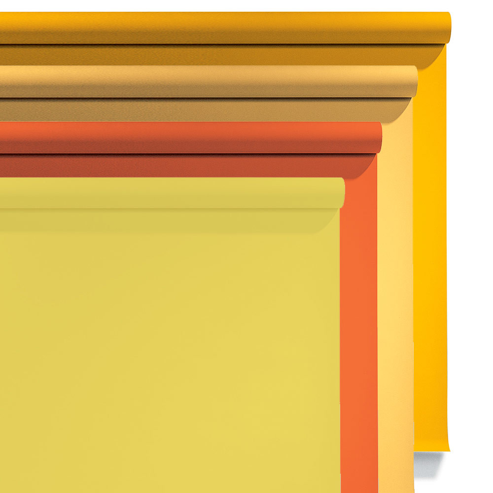 Superior Paper Backdrop 1,35 x 11m - Keltaiset ja oranssit taustakartongit