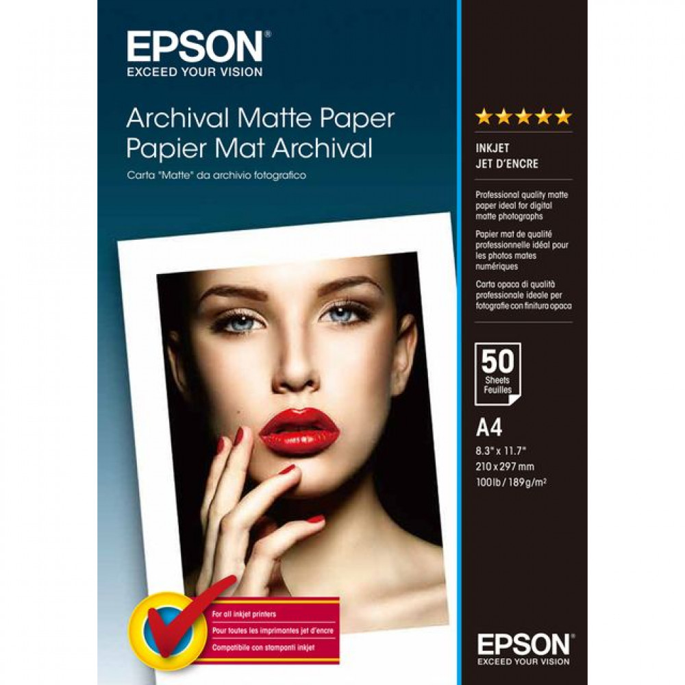 Epson Archival Matte A4/50 -mattapintainen valokuvapaperi