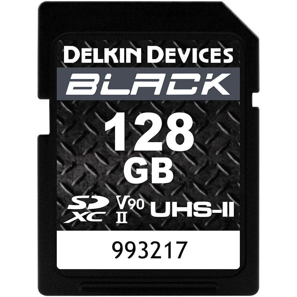 Delkin SD BLACK Rugged UHS-II (V90) R300/W250 128GB -muistikortti