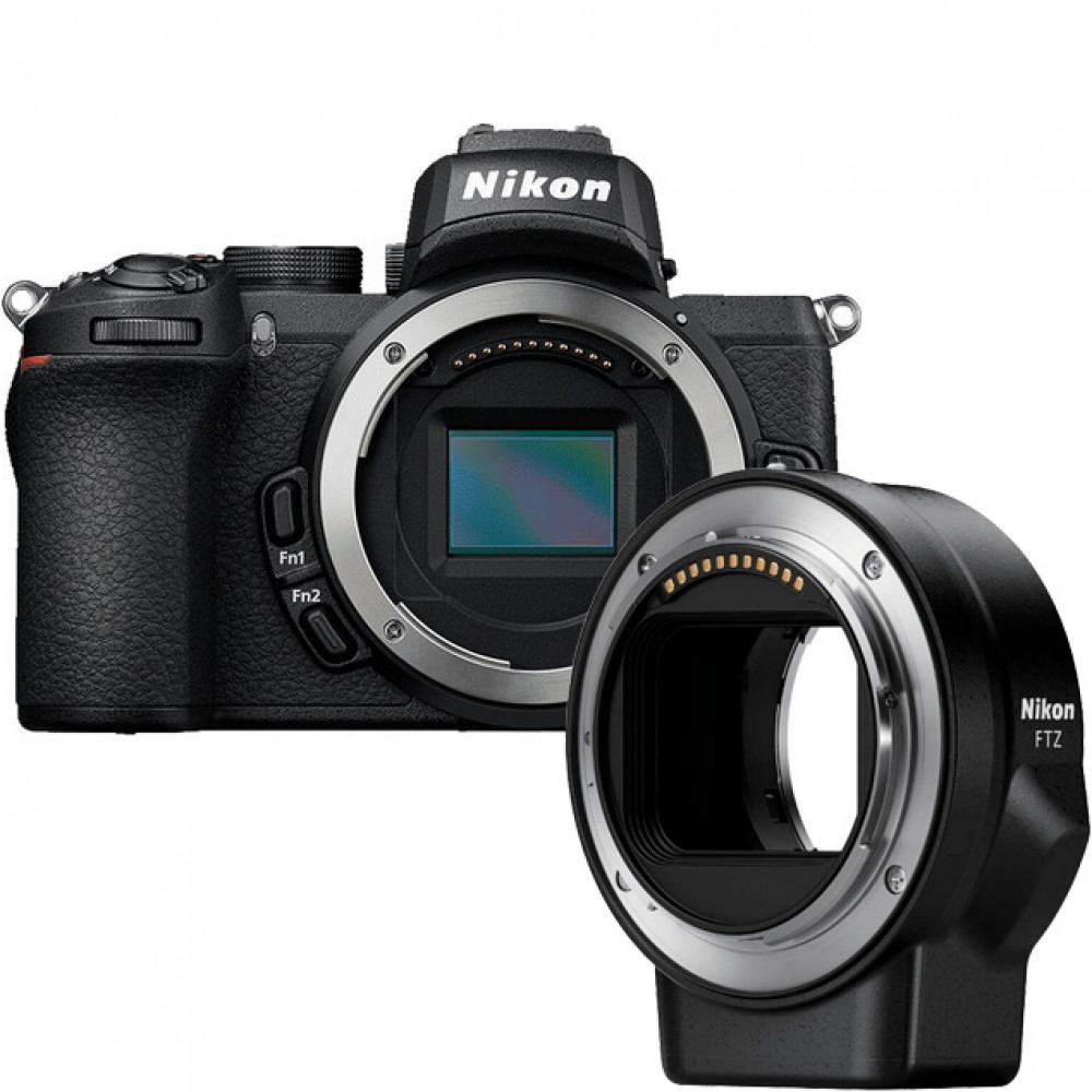 Nikon Z50 -runko + Nikon FTZ-adapteri