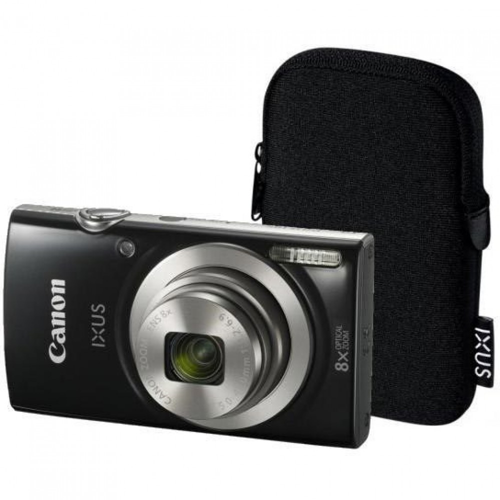 Canon IXUS 185 kamera + suojalaukku - Musta