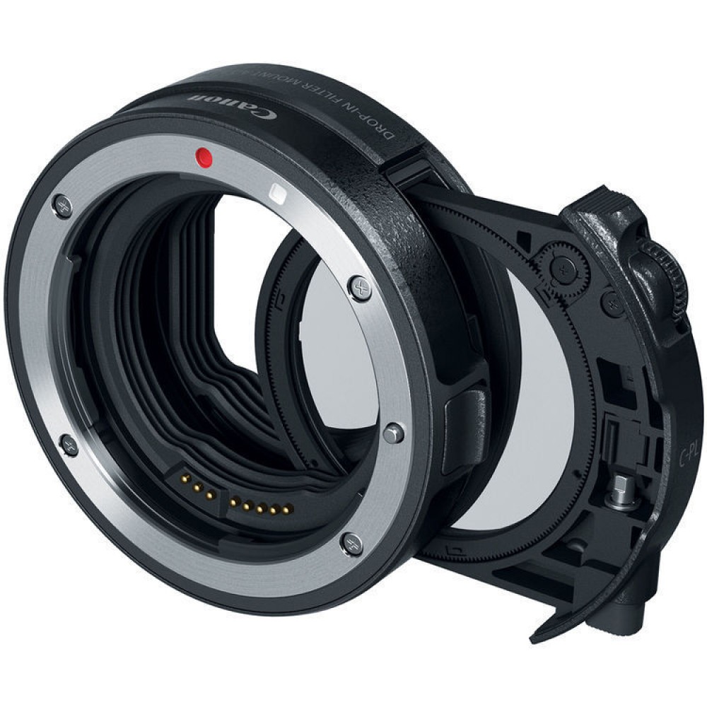 Canon EF - EOS R Drop-in Mount Adapter polarisaatiosuotimella