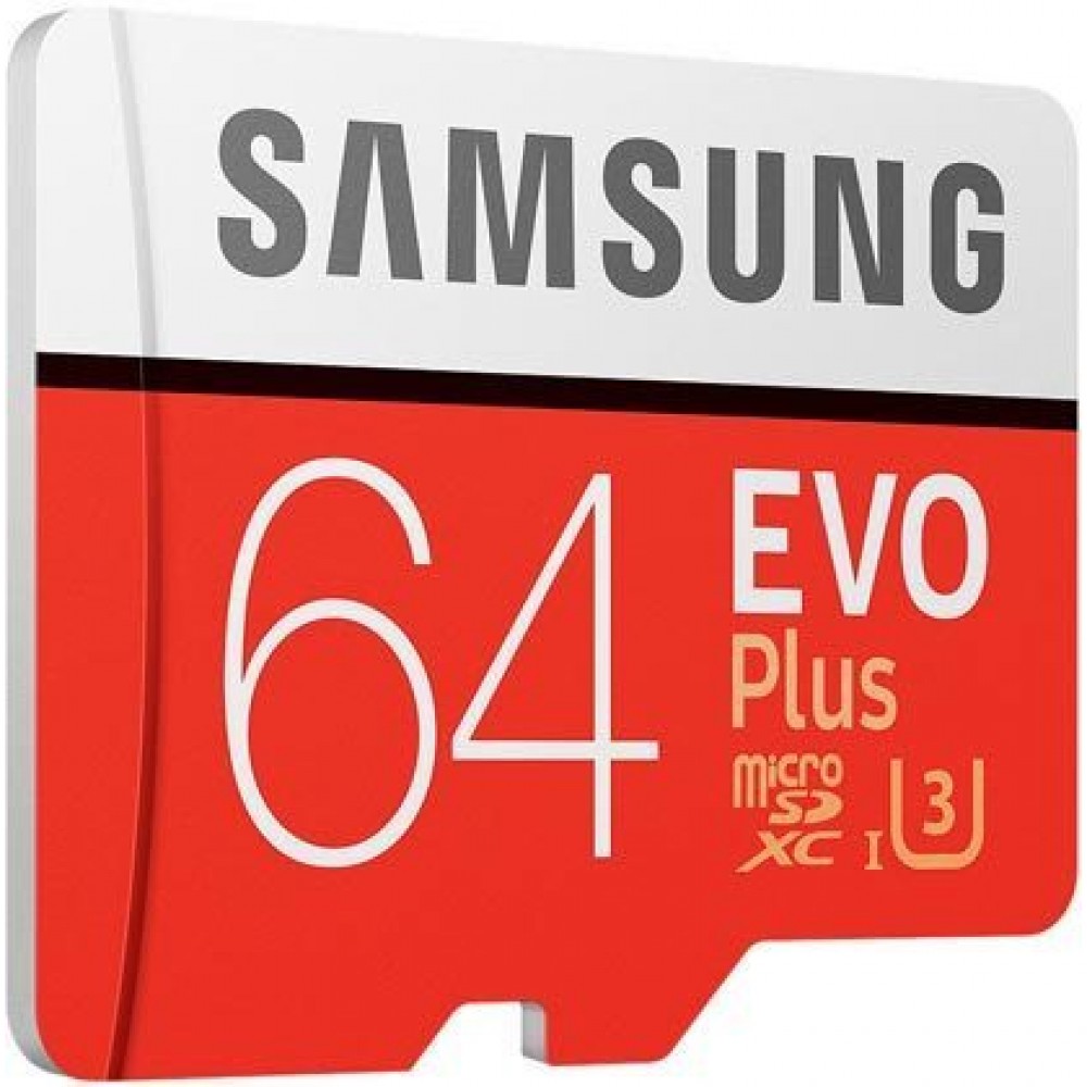 Samsung EVO+ 64GB MicroSDXC (100Mb/s) Class 10 UHS-I muistikortti