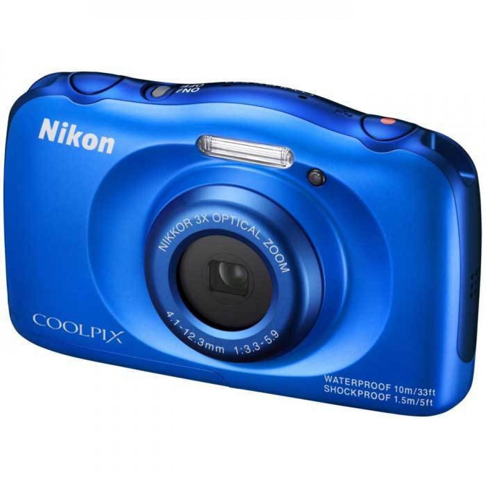 Nikon Coolpix S33 Veden ja iskun kestävä - Sininen