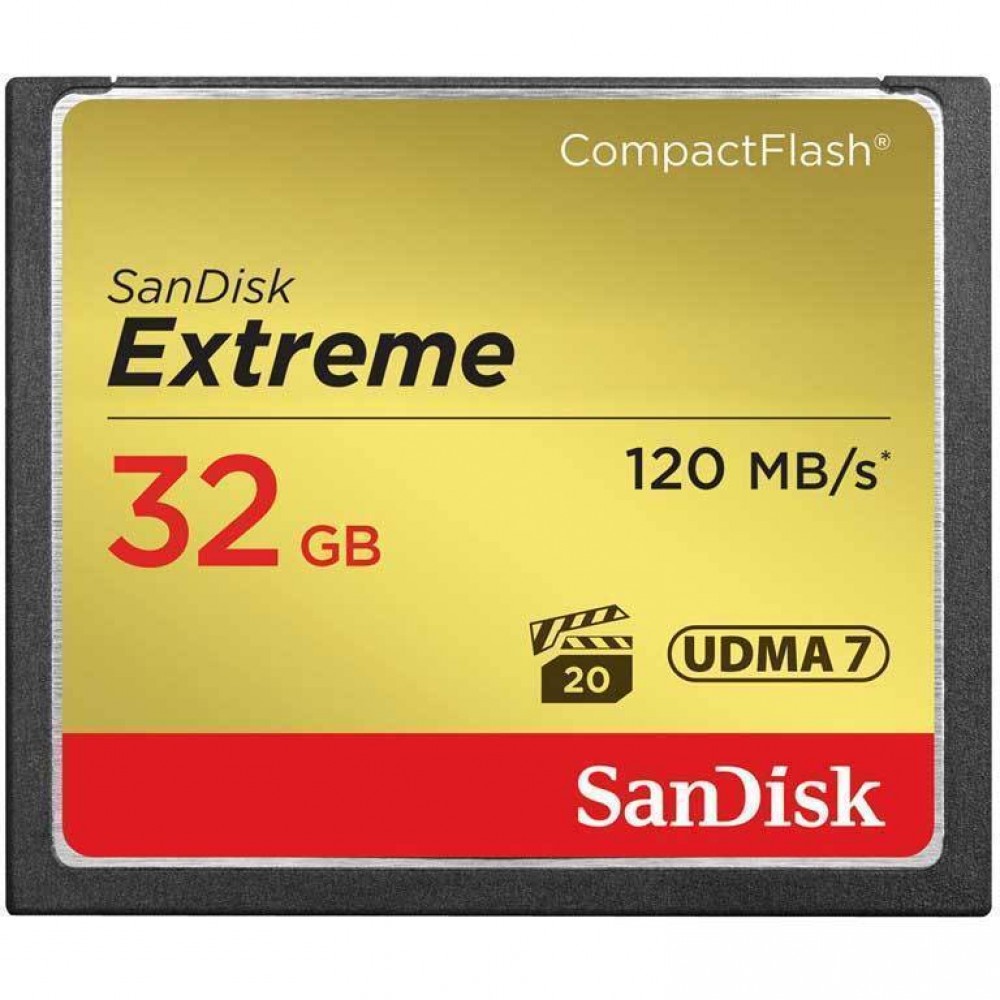 SanDisk Extreme 32GB CompactFlash (120Mb/s) muistikortti