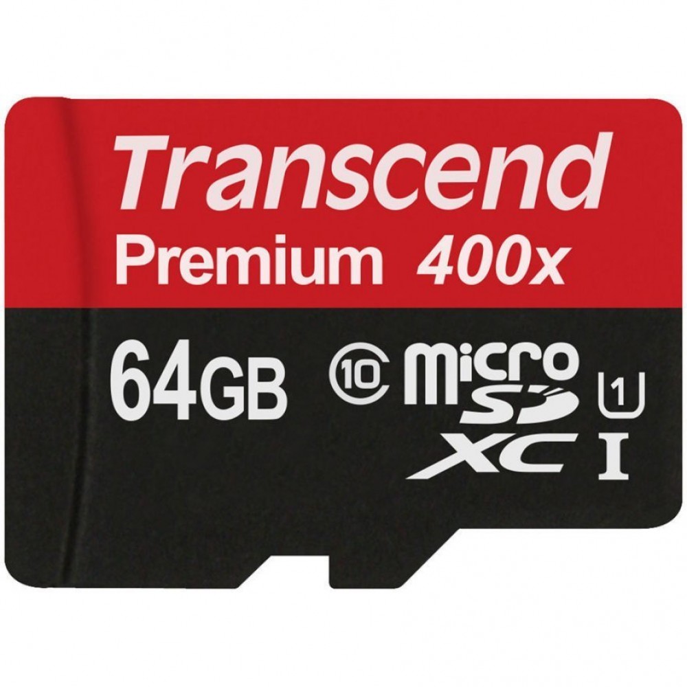 Transcend Premium 64GB microSDXC Class 10 UHS-1 400x (60Mb/s)