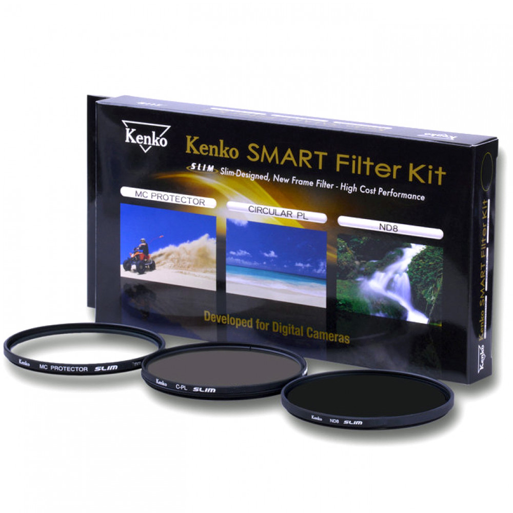 Kenko Smart Filter Kit 58mm (MC Protector / Cir-PL / ND8)
