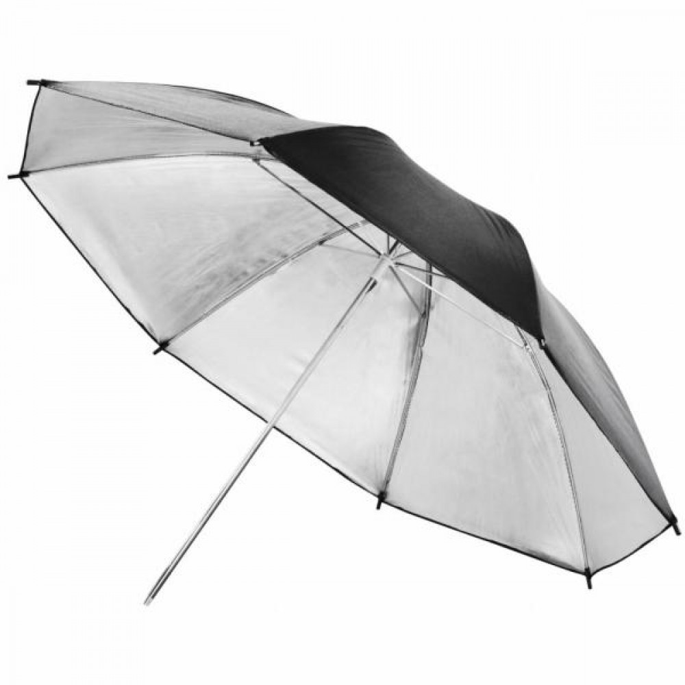 Walimex sateenvarjo 84cm -musta/hopea 