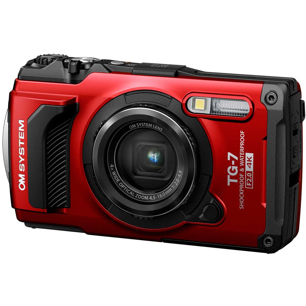 OM System TG-7 -digikamera - Punainen