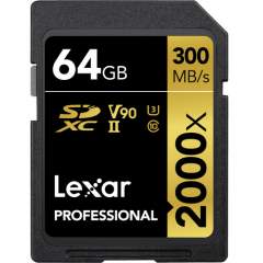Lexar 64GB Professional 2000x SDXC UHS-II V90 -muistikortti