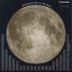Celestron Observers Map of the Moon -kuukartta