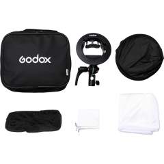 Godox S2 Bracket Bowens + Softbox 80x80cm + Grid