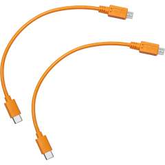 Tether Tools TetherPro (23cm) USB Type-C to USB 2.0 Micro-B kaapeli - Oranssi (2kpl)